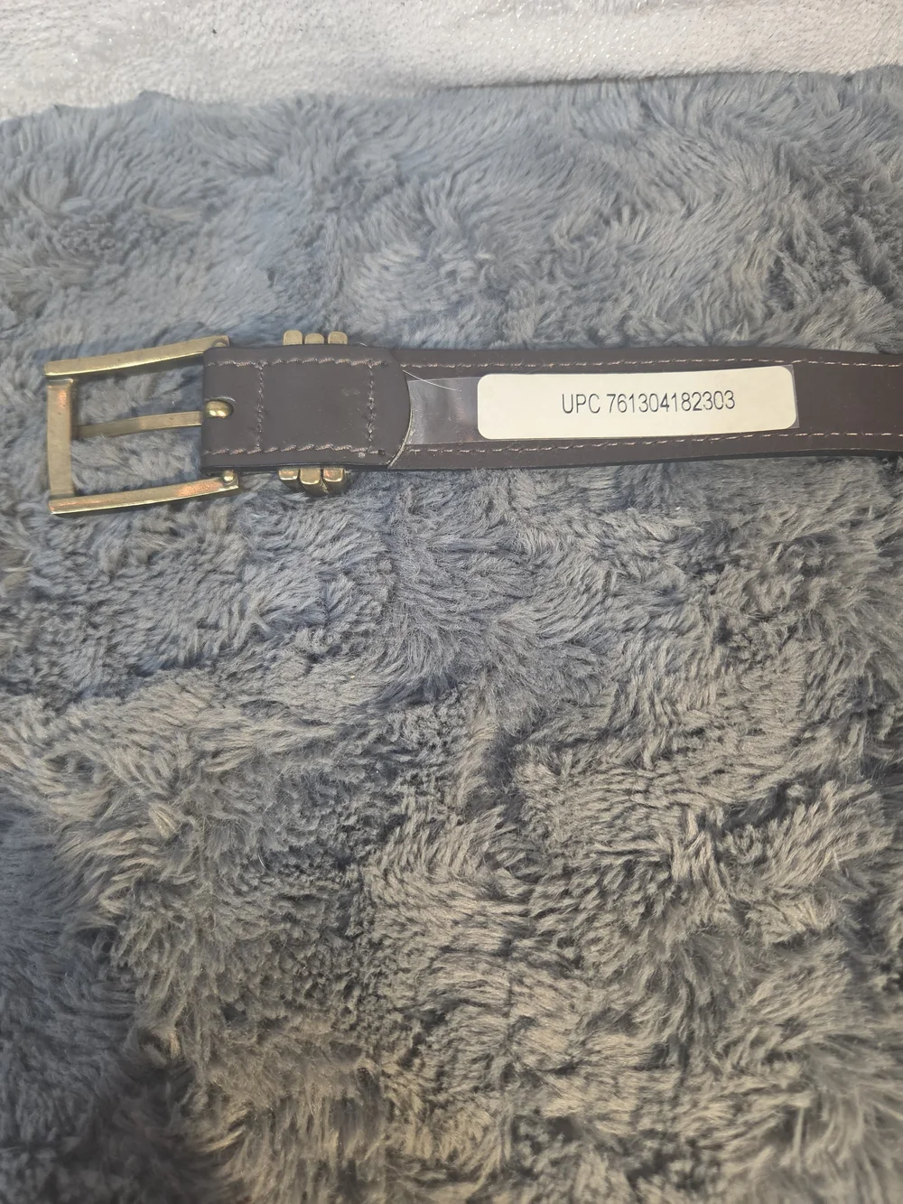 Men's Brown Leather Belt with Brass Buckle